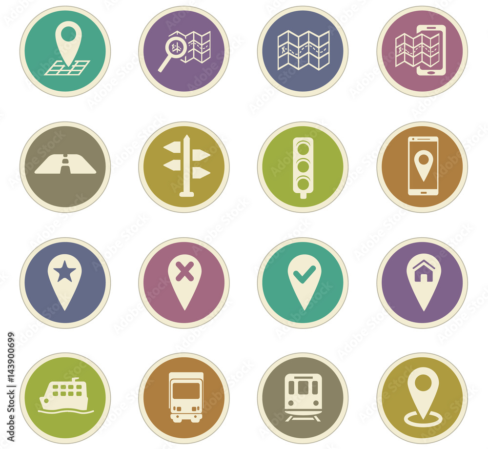 navigation icon set