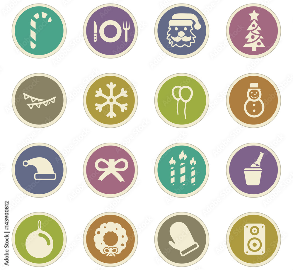 new year icon set new year icon set