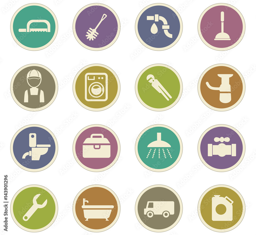 plumbing service icon set plumbing service icon set