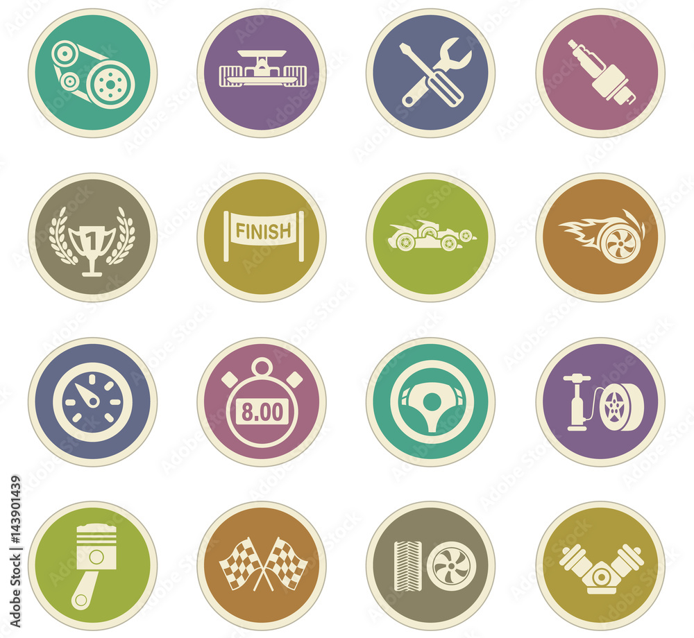 racing icon set racing icon set