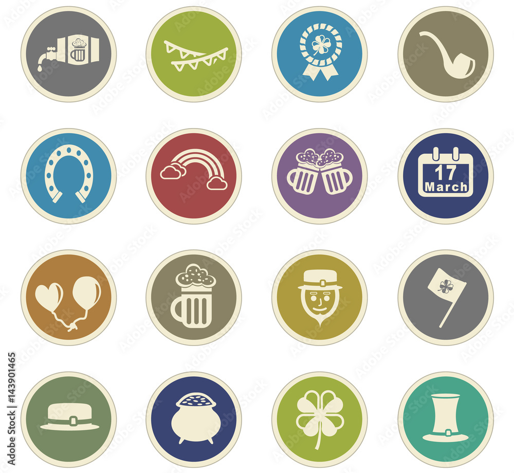 saint patrick day icon set saint patrick day icon set