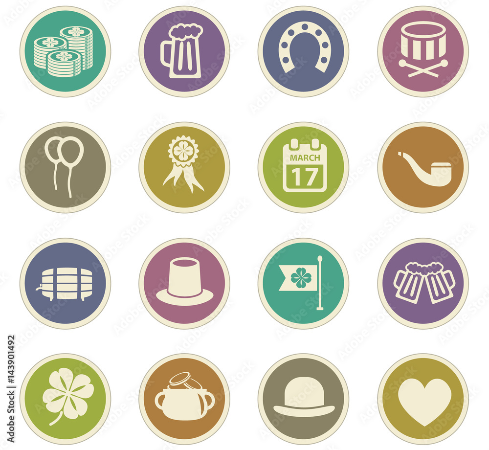 saint patrick day icon set saint patrick day icon set