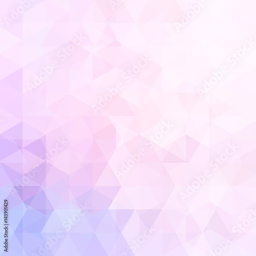 Abstract mosaic background. Triangle geometric background. Design elements. Vector illustration. Pink, violet colors.