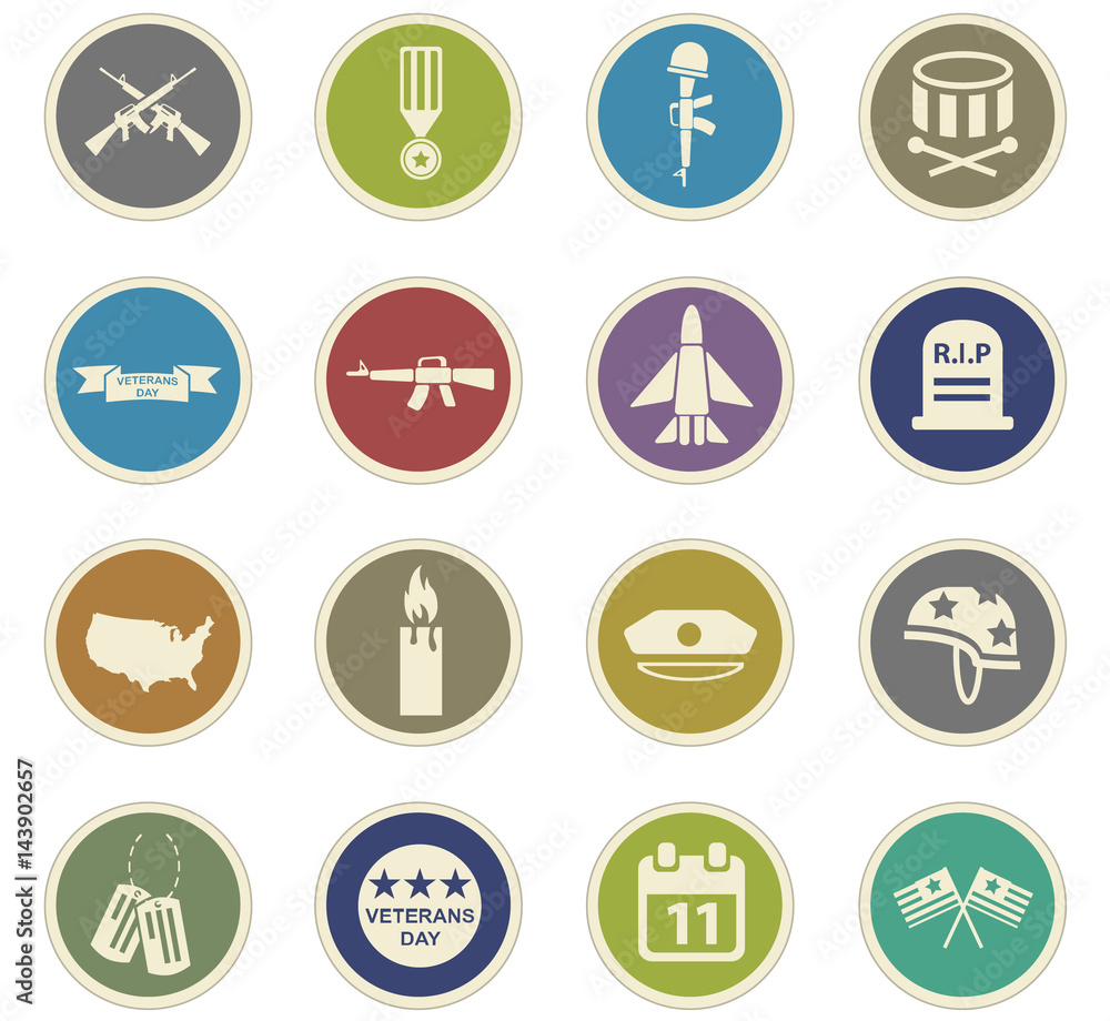 veterans day icon set veterans day icon set