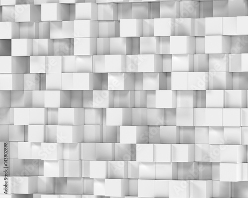 Abstract white polygonal geometric cube background