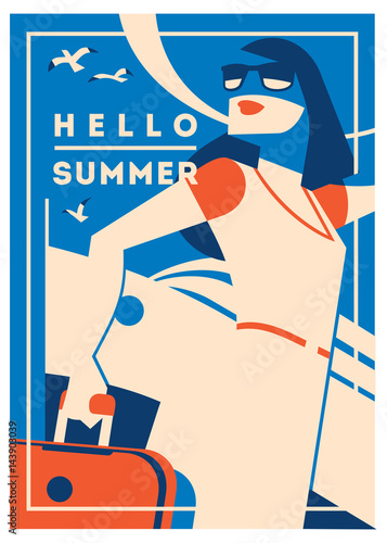 Summer Holiday and Summer Camp poster.