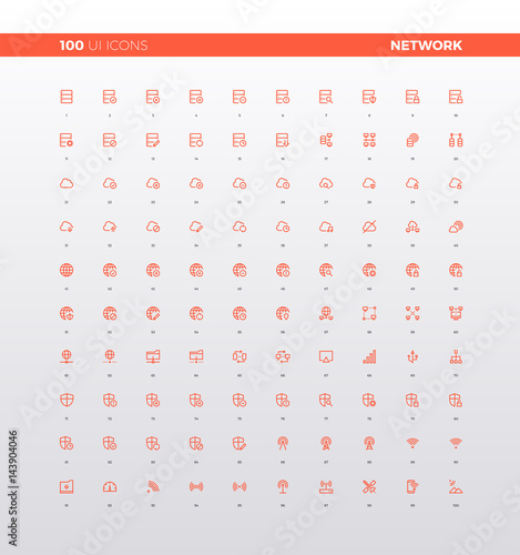 UI UX Cloud Network Icons