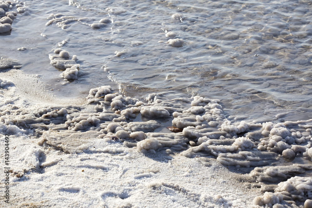 Dead Sea salt deposits stones white crystals Dead Sea salt deposits stones white crystals