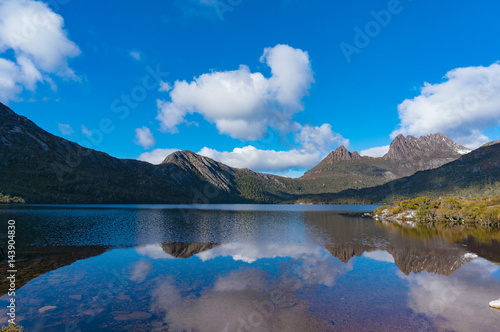 Lake Dove and Cradle mountain panorama landscape