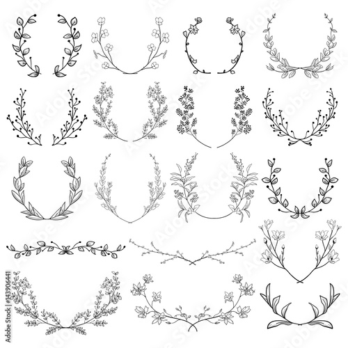 Herbs, Plants and Flowers. Branches, Laurels, Brackets