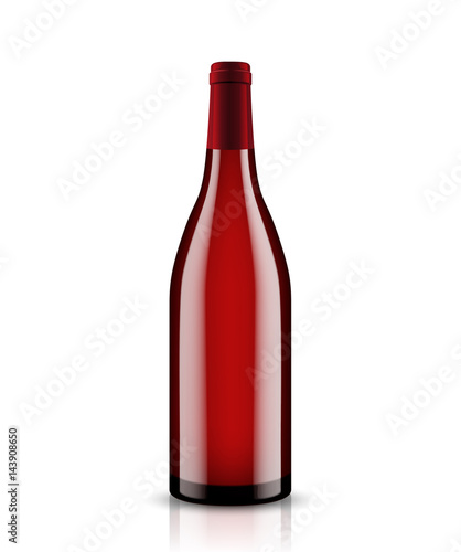 Mockup wine bottle. vector design.