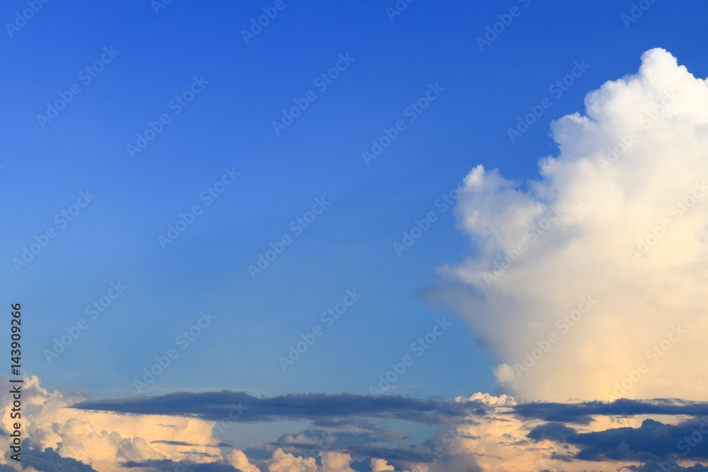 sky and soft cloud beautiful colorful evening nature space for add text