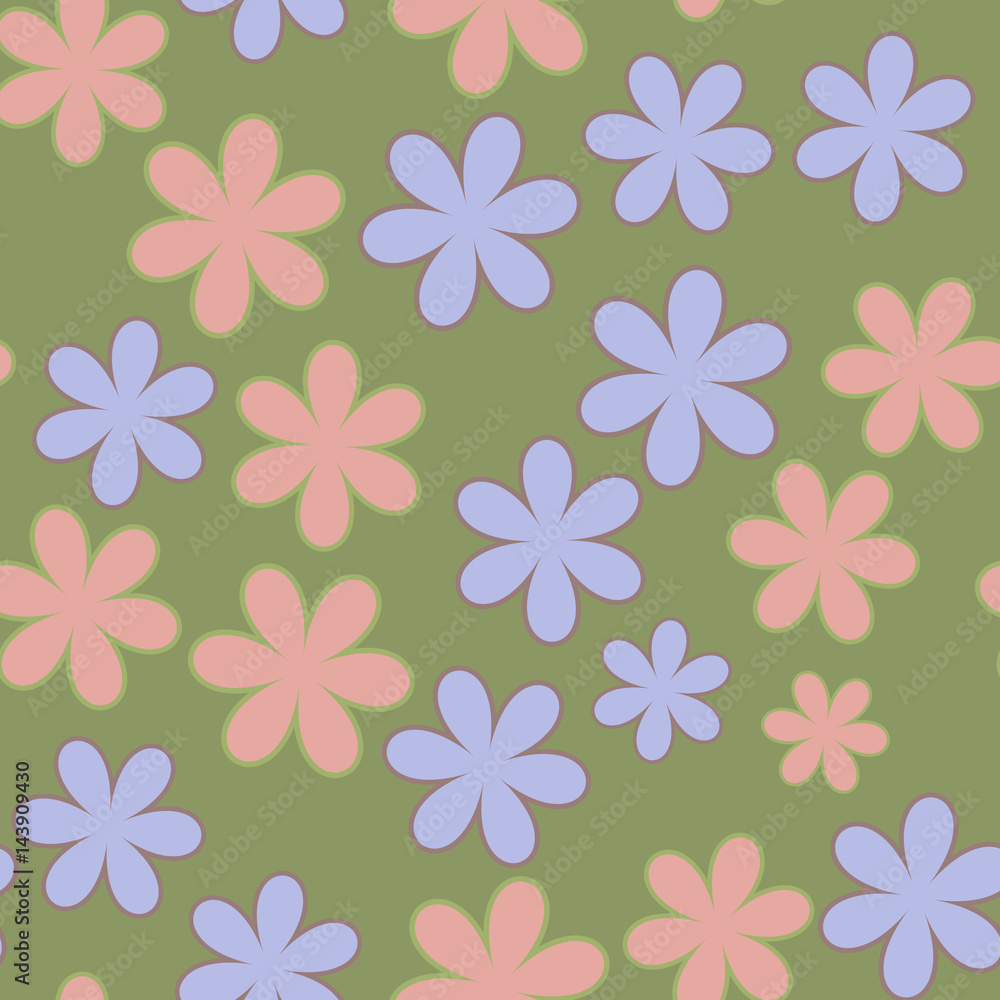 Seamless abstract flower pattern Seamless abstract flower pattern