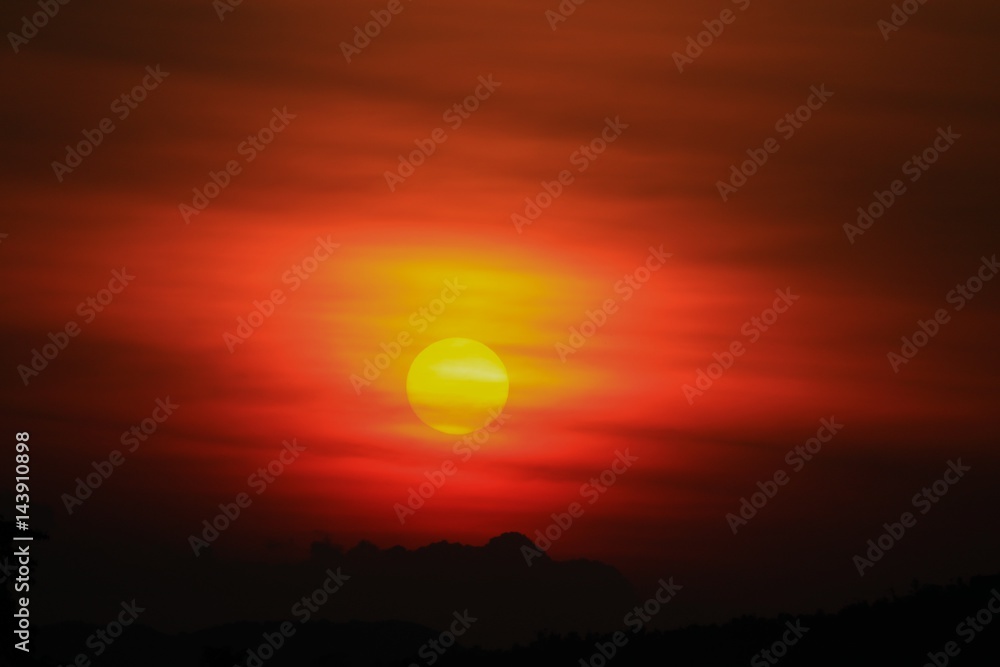 sunset beautiful colorful landscape in blue sky evening nature twilight time sunset beautiful colorful landscape in blue sky evening nature twilight time