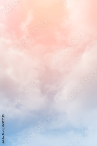 sun and cloud background with a pastel colored 