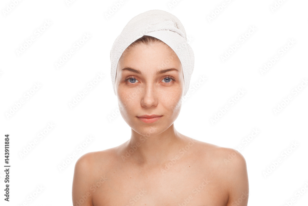 Young female after shower Young female after shower