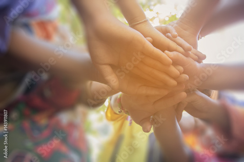 harmonious, hand teamwork