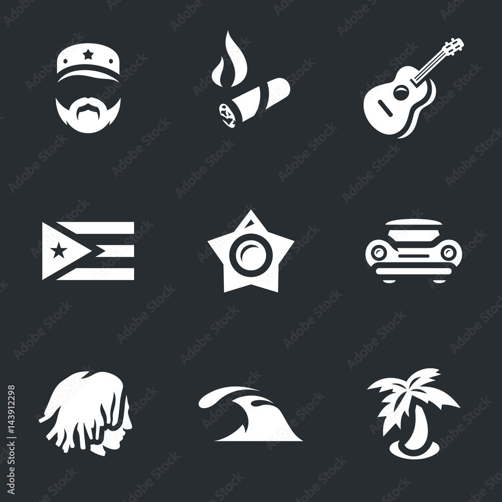 Vector Set of Cuba Icons. Vector Set of Cuba Icons.