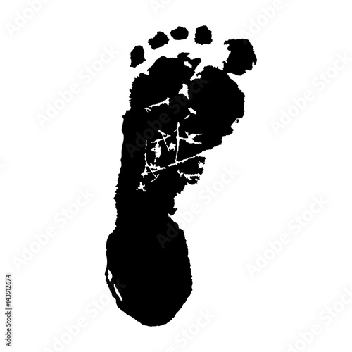 Human sludge imprint vector illustration
