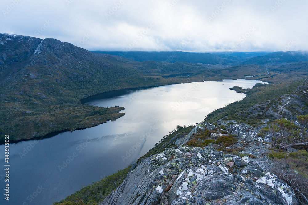 View from above on Dove lake. Cradle Mountain National Park