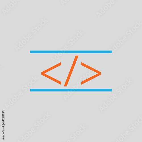 coding icon flat design