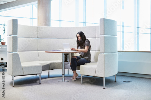 Woman using laptop