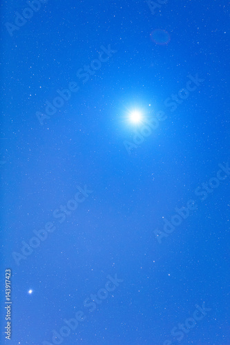 Milky way star - Sirius - photographed with wide lens. 