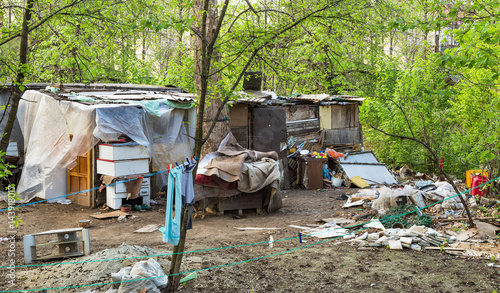 Gypsy unhygienic settlement, Belgrade Serbia