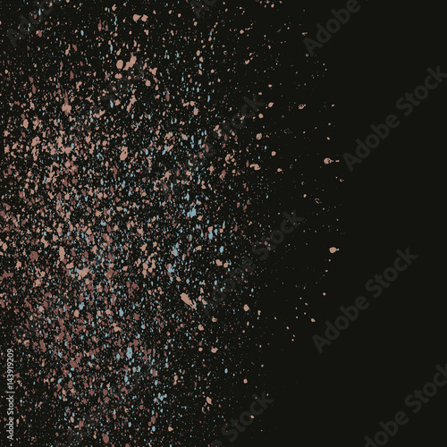 Dark grainy texture on black background. Vector illustration.