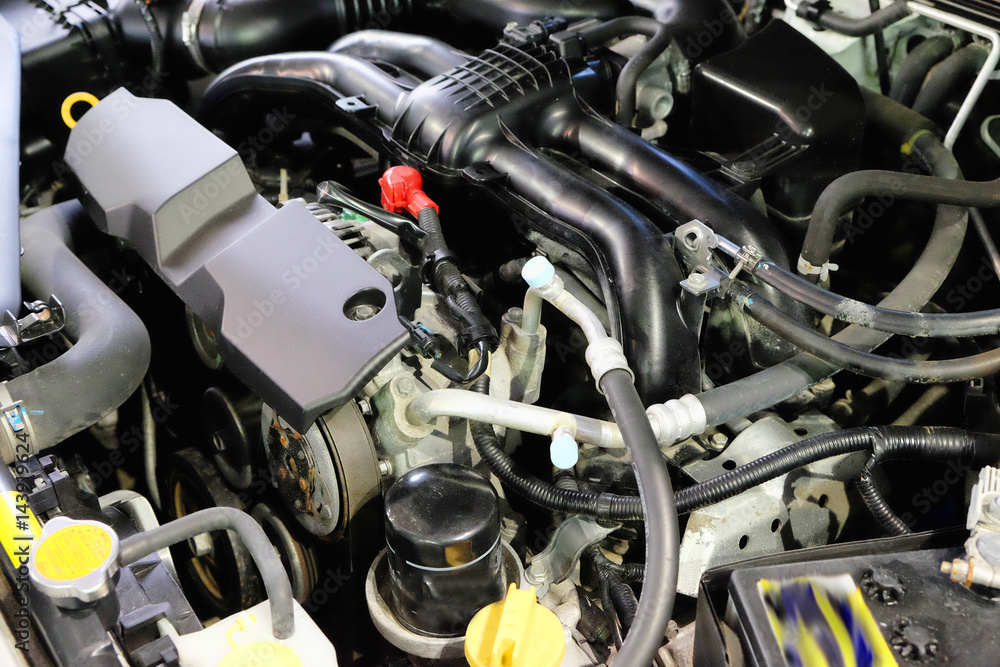 interweaving of pipes and hoses in modern automotive engine interweaving of pipes and hoses in modern automotive engine