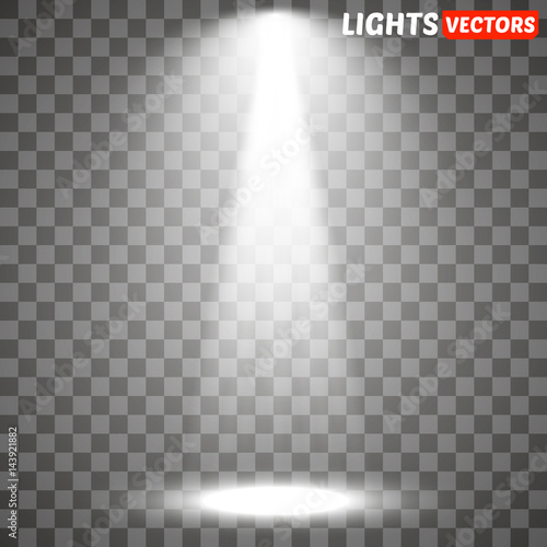 light beam isolated on transparent background. Vector illustration
