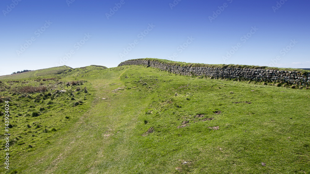Hadrian's Wall near Steel Rigg in Northern England