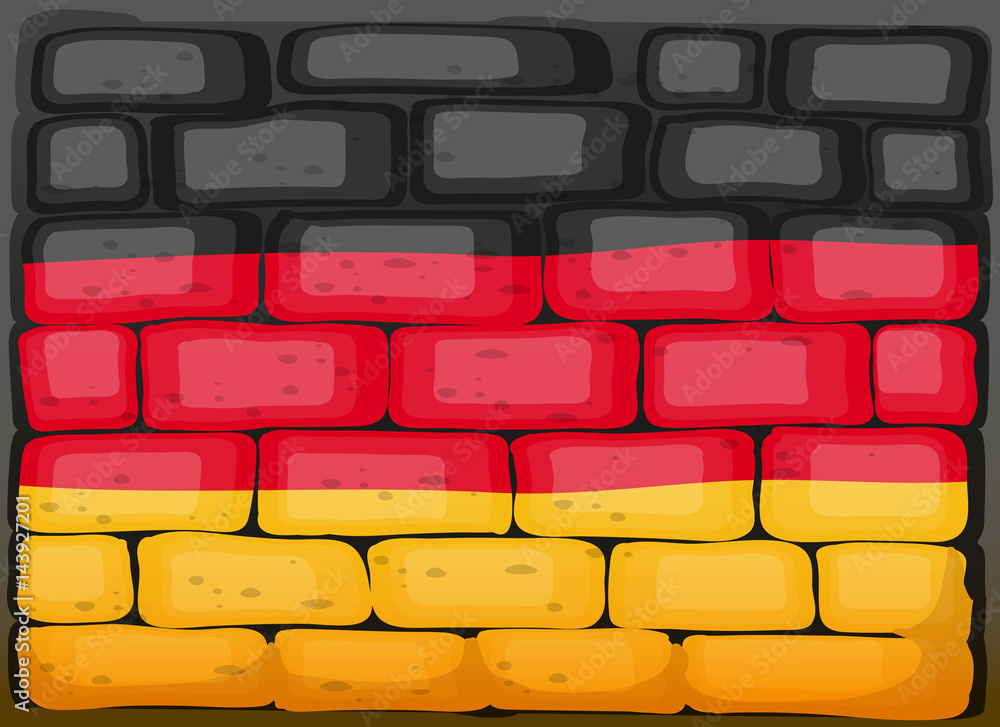 Germany flag on brickwall Germany flag on brickwall