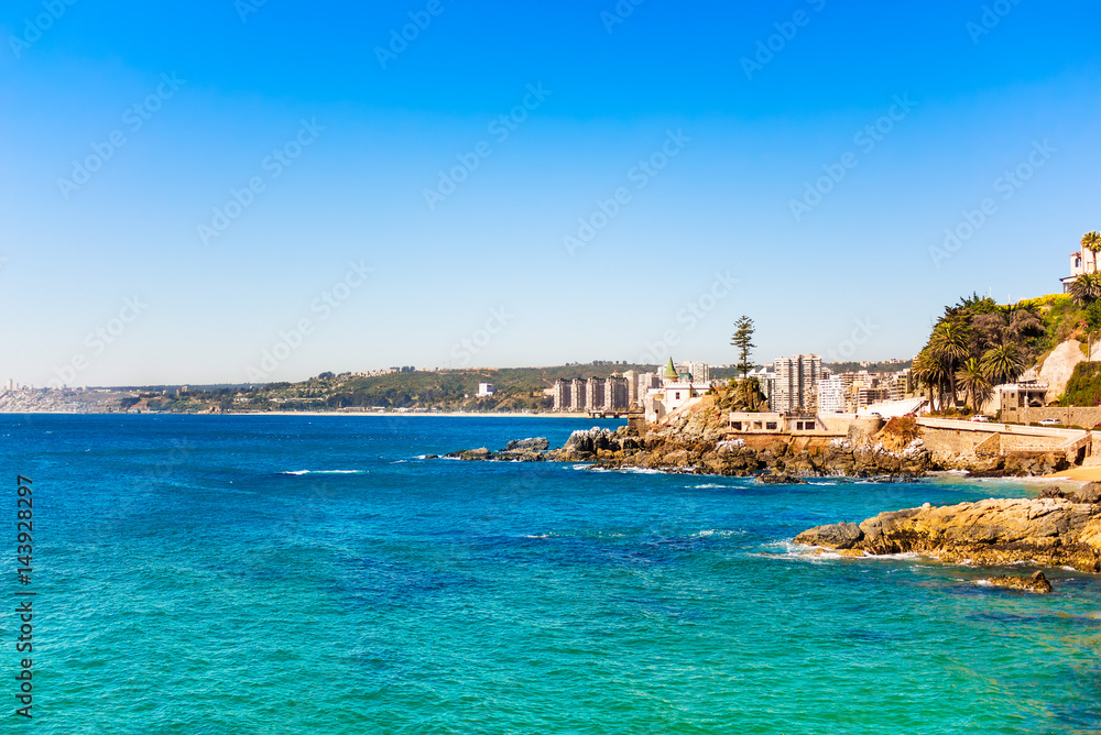 Seaside in Vina del Mar, Chile Seaside in Vina del Mar, Chile