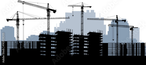 gray and black house building isolated on white
