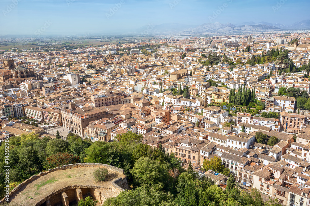 Cityscape of Granada. Andalusia, Spain