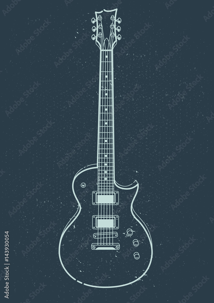 Fototapeta premium Electric Guitar Vector