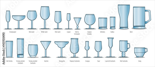 Set of wine glasses