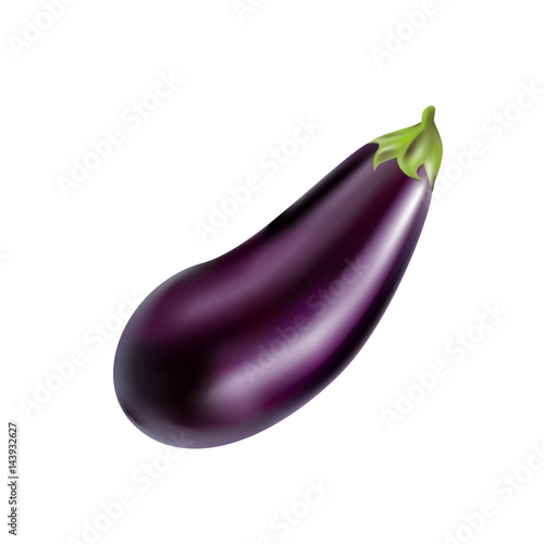 Eggplant photo realistic made with mesh gradient.