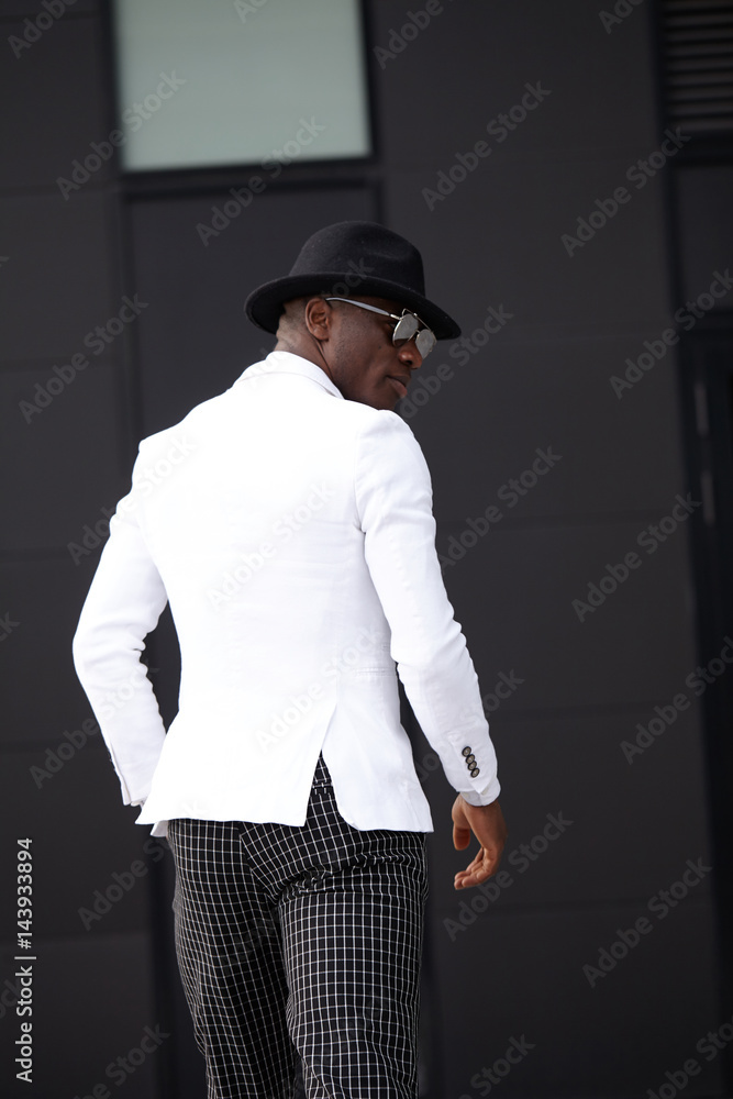 Good looking young black man in trendy clothes Good looking young black man in trendy clothes