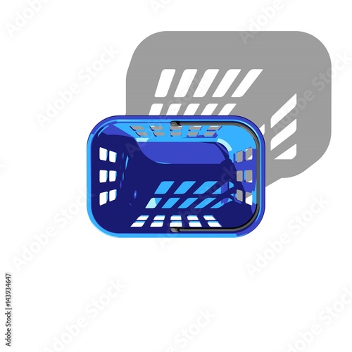 Shopping basket. Isolated o...