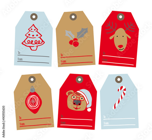 Set of tags for gifts 