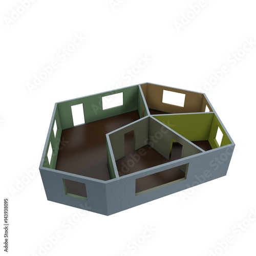 Empty room plan.Isolated on...