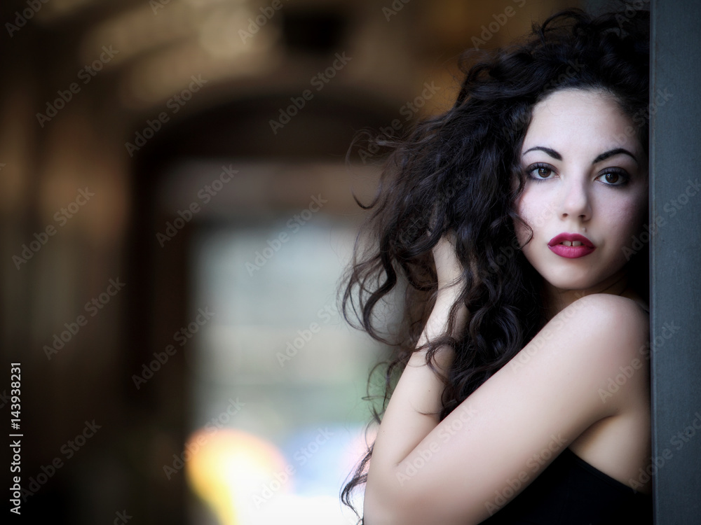Beautyful girl in urban background Beautyful girl in urban background