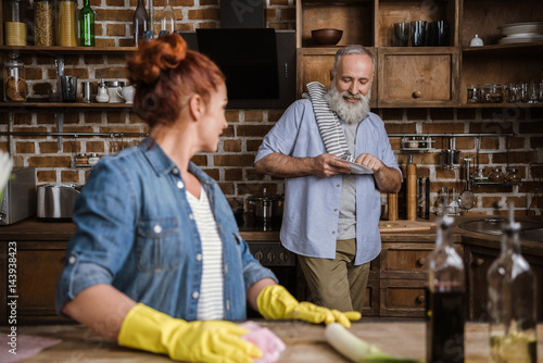 Mature couple in kitchen