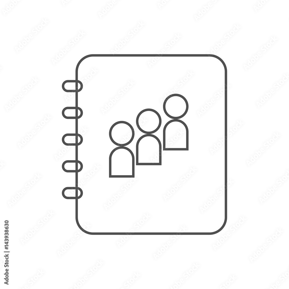 Fototapeta premium contact book icon