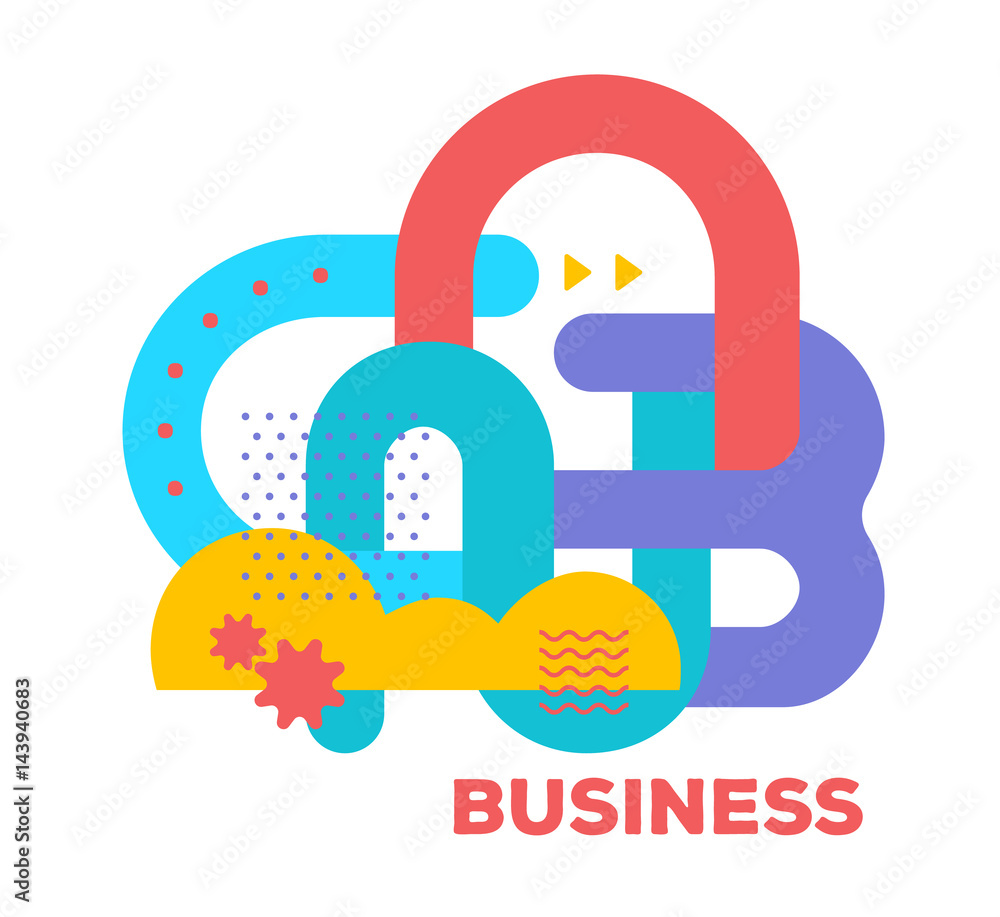 Vector illustration of bright creative abstraction with cloud on white background with word. Business colorful abstract concept. Vector illustration of bright creative abstraction with cloud on white background with word. Business colorful abstract concept.