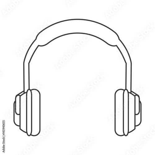 flat design noise isolating headphones icon vector illustration