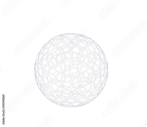 Abstract Sphere wireframe. ...