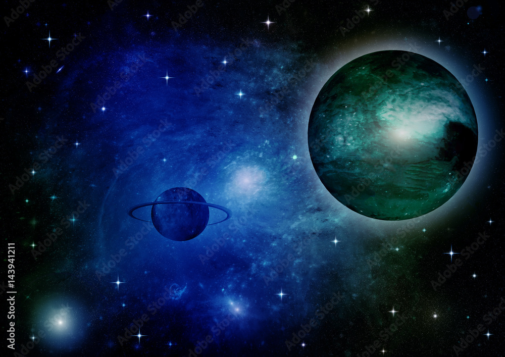 Fototapeta premium galaxy in a free space